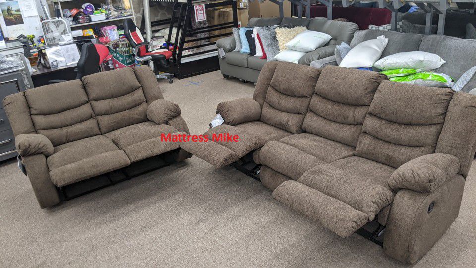 Delivery Assembly Service Available Tulen Ashley Furniture Chocolate Color Reclining Sofa And Loveseat