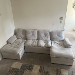 Light Tan Color Sectional Couch