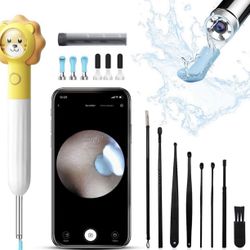 Ear Wax Removal Tool, 8MP HD Ear Cleaner with Camera and 6 LED Lights, Earwax Removal Kit for Kids and Adults, Ear Camera for iPhone, iPad, Android Ph