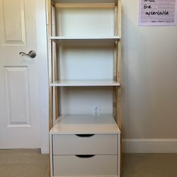 Ladder Bookcase with Drawers