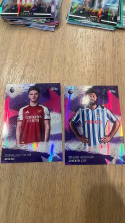 Topps Premier League Foil Cards Declan Rice & Ellis Simms