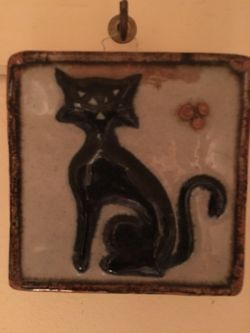 Cat tile wall hanging