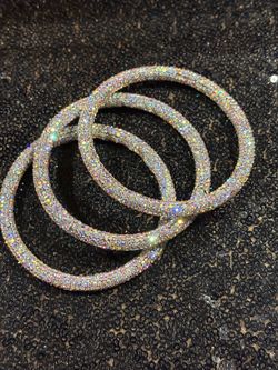 Bling bangle bracelets in Gold and Silver