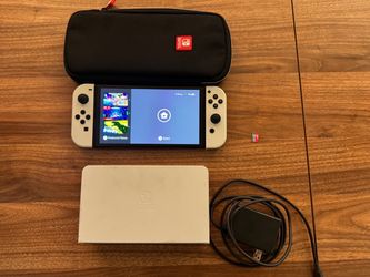 Nintendo Switch OLED with Carrying Case and 128gb MicroSD card