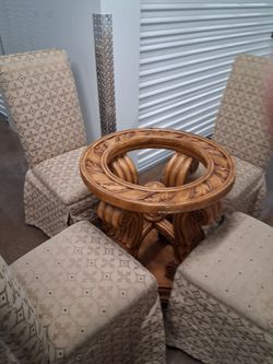 Dining Set 4-Person With Glass Top