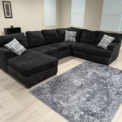 U Shaped Grey Sectional 