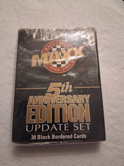 1992 Race Cards, 5th Anniversary  Edition  30 Black Bordered Cards Maxx Set Checklist