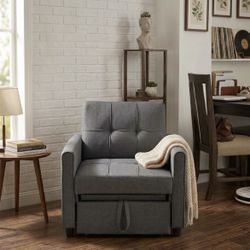 Gray Reclining Accent Chair 