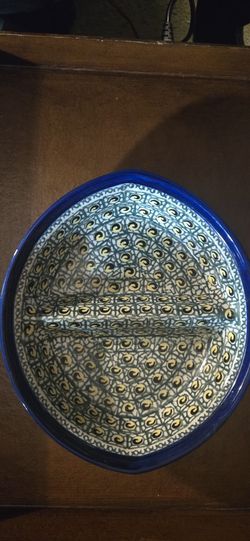 Hand Painted Polish Serving Dish