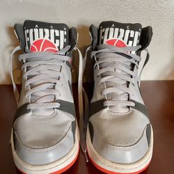 Nike Mach Force Sneakers US 10 Mid High Basketball Shoes Sneakers Gray Orange