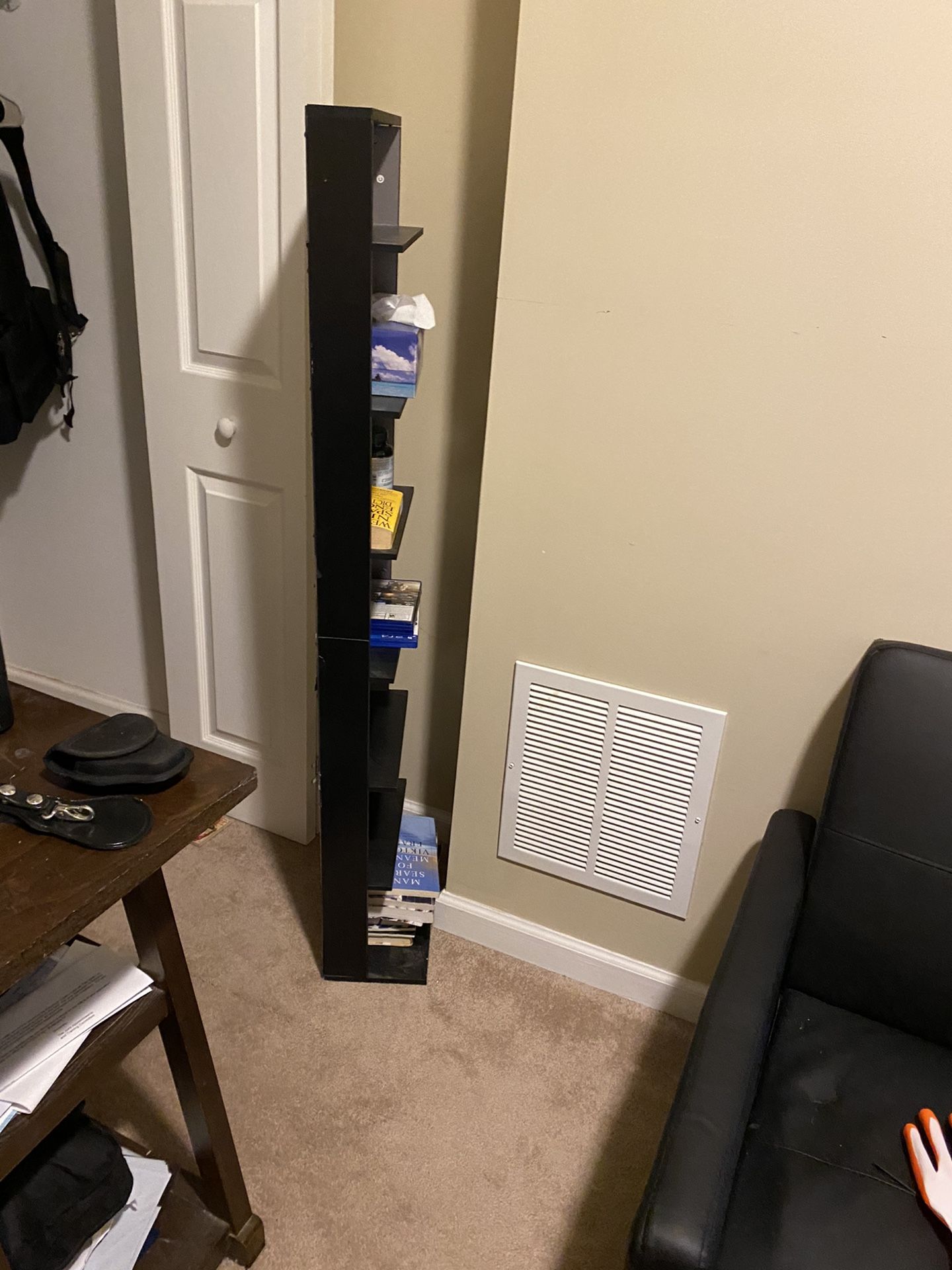 Shelves and desk