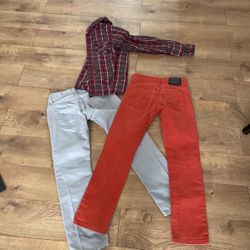 BOYS SIZE 10 LEVIS & FLANNEL