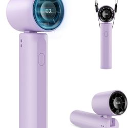 Portable Handheld Turbo Fan, Mini Personal fan 18000RPM Speed(1-100) Adjustable, 3-IN-1 Rechargeable Fan with LED Display, Travel Essentials, Gifts fo