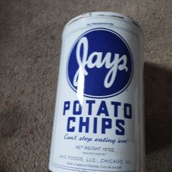 Vintage jays potato chip tin