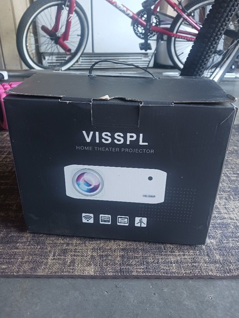 NEW VISSPL V30 Home Theater Projextor 100" Screen
