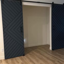Stunning Chevron/Herringbone Custom Sliding Barn Door