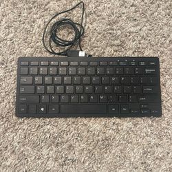 GMYLE Compact Wired USB Mini Keyboard for PC (Black) 