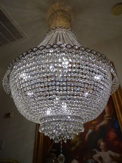 4 ft Italian crystal chandelier