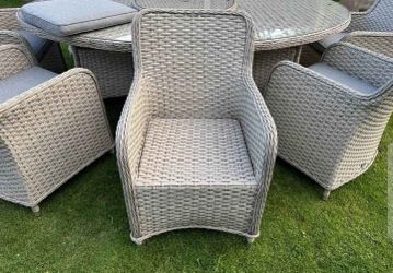 9-Piece Wicker Dining Set.