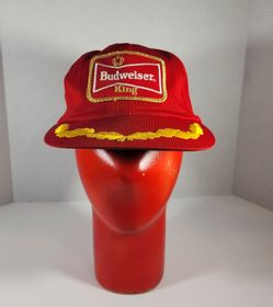 VINTAGE BUDWEISER BEER SNAPBACK TRUCKER HAT MESH PATCH