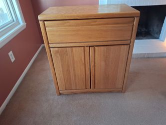 Honey Oak Utility Cabinet
