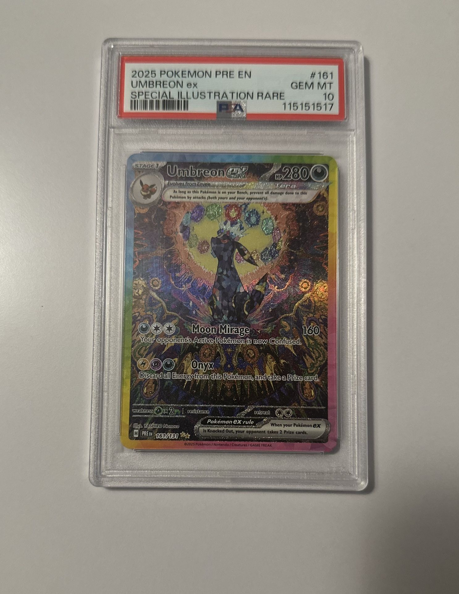 Umbreon Ex #161 Special Illustration PSA 10