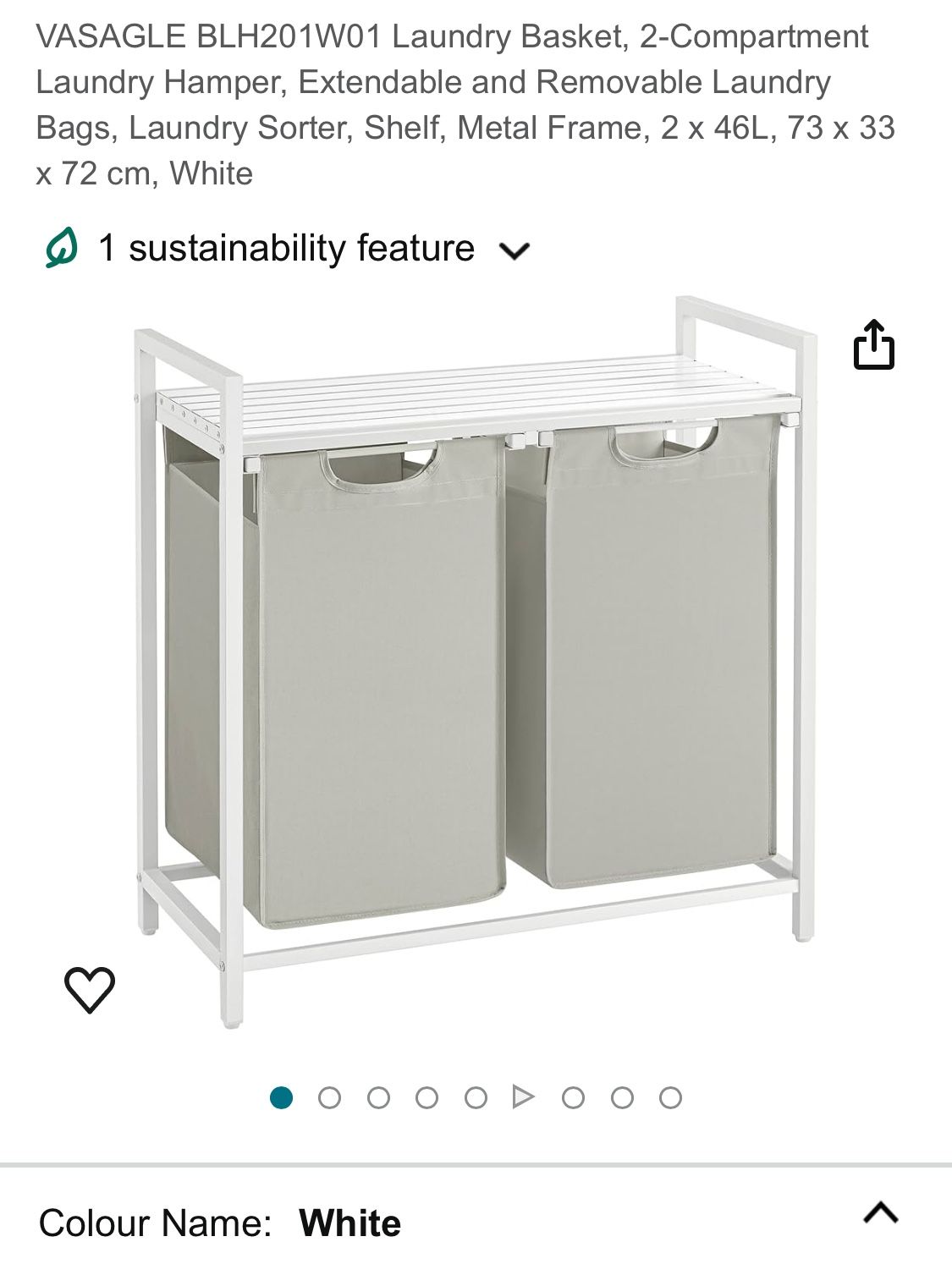 Laundry Hamper Double (new) Tulare 