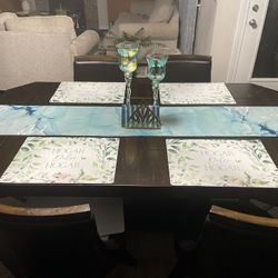 Dining Table With 6 Swivel Chairs