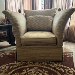 Very large heavy Gold Luxury accent chair