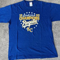 1985 Kansas City Royals World Series Shirt Vintage Single Stitched Size XL