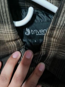 triveni flannel jacket brown