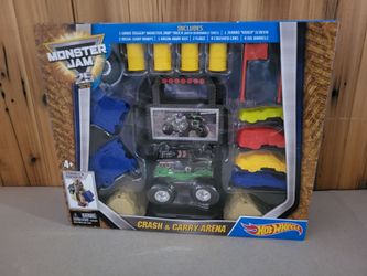 HotWheels Monster Jam GRAVE DIGGER CRASH & CARRY ARENA