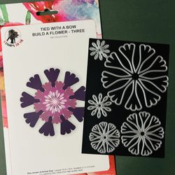 LARGE 5pc Layered Tied with a Bow Build a Flower Die Cuts