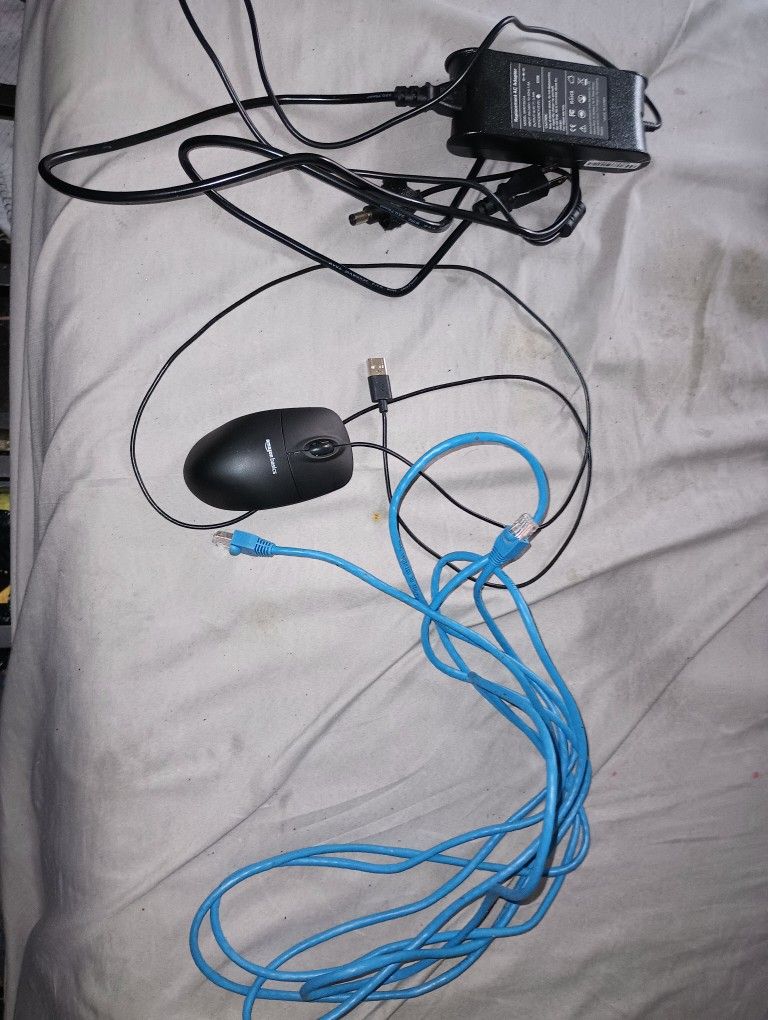 10 Foot Lan Cable / Amazon Mouse / 16w Laptop Charger
