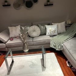 L Shaped Light Grey Sectional