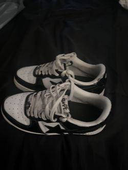 Black And White Bapestas Size 7