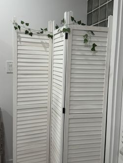 Room Dividers and Folding Privacy Screens, Wood Louvered Separators Divider Wall for Home Office Bedroom