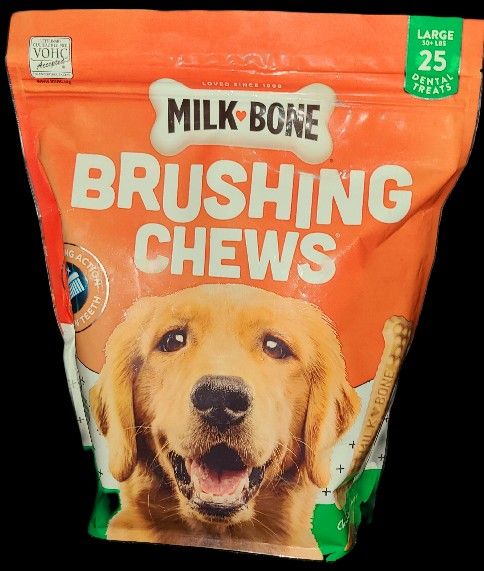 Milk-Bone Brushing Chews Dental Treats Chicken Flavor Large Dog 25ct 33.7oz