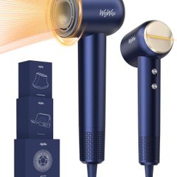 Hair Dryer, 1500W High Speed Ionic Hair Dryer with Diffuser for Curly Hair, 110,000RPM Blow Dryer, 4 Temps&2 Speeds, Low Noise, 3 Attachments