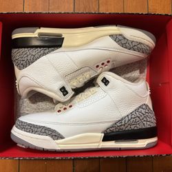 Air Jordan 3 White Cement Reimagined size 7y New 
