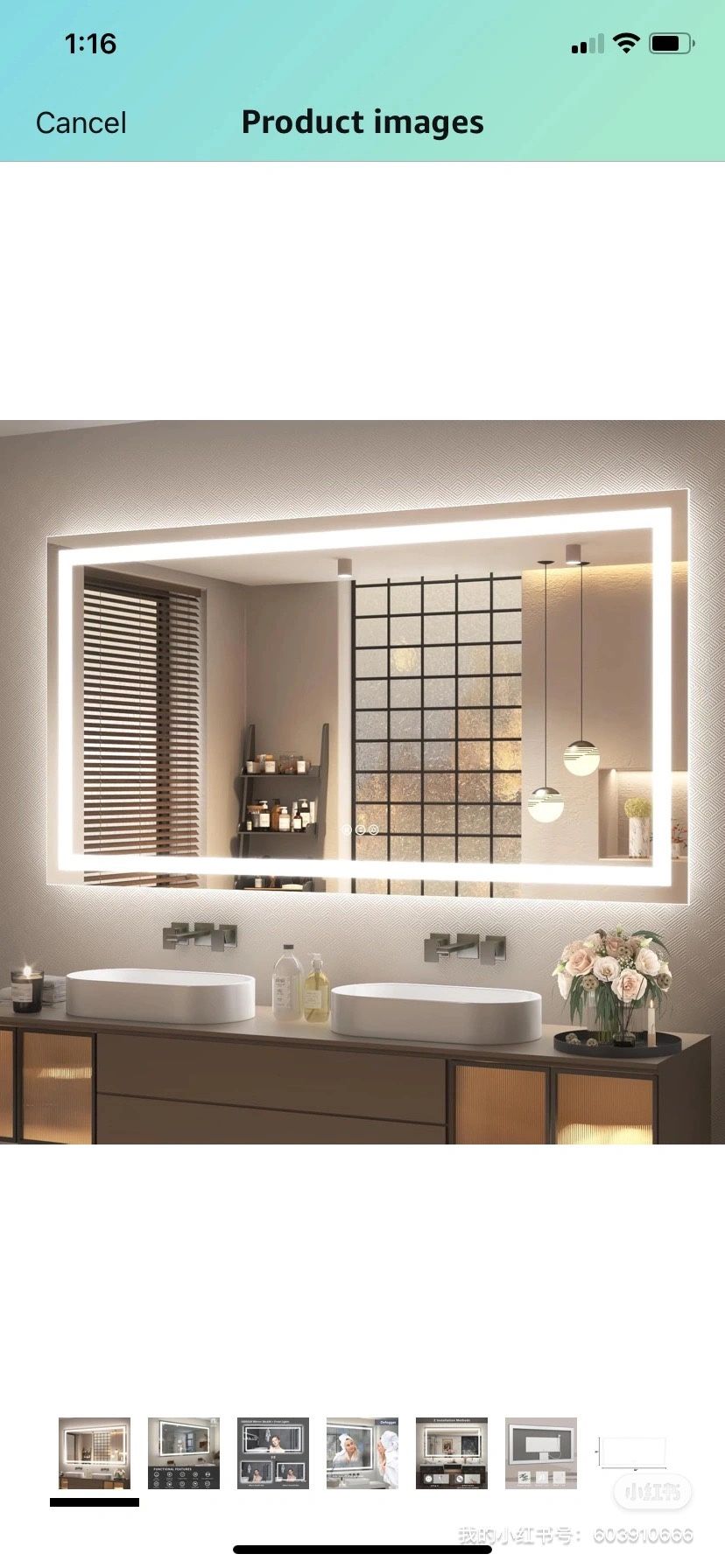 New LED Mirror 3 Colors In The Front And With Back Light