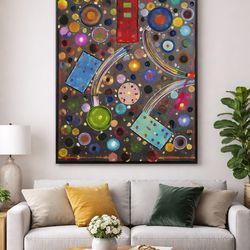 Large 36x50 Original Abstract Painting Canvas Wall Art Statement Piece”