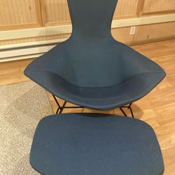 Collectible Bertoia Bird Chair and Ottoman