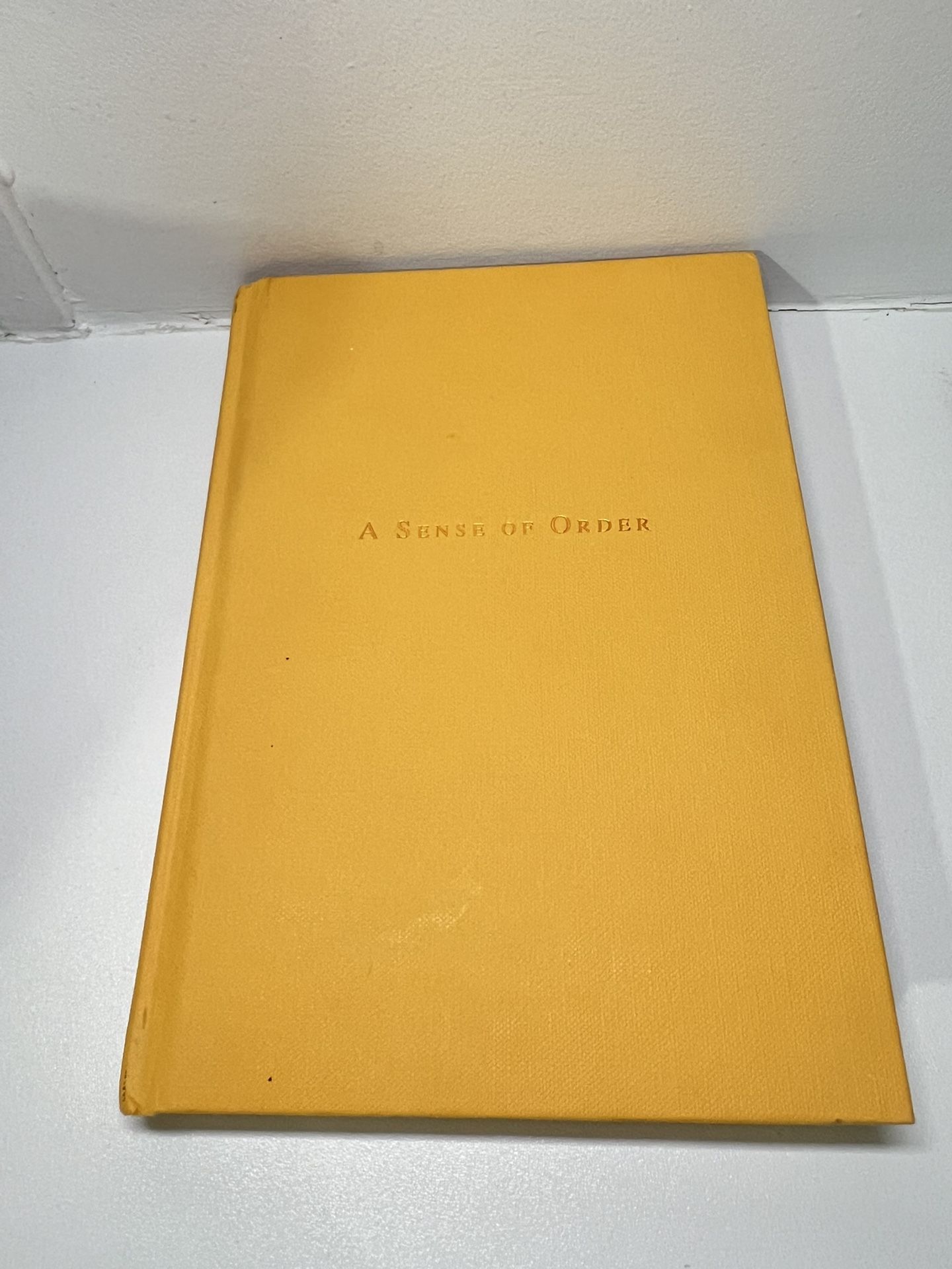 A SENSE OF ORDER Book !