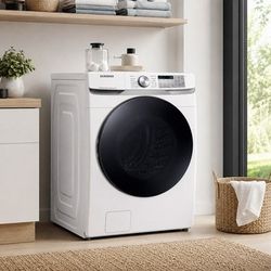 Samsung Smart Front Load Washer with Super Speed Wash, 4.5 Cu. Ft., Steam Clean, Wi-Fi Connectivity, White (WF45B6300AW)