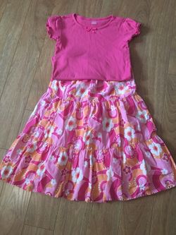 Girls size 10 skirt and top