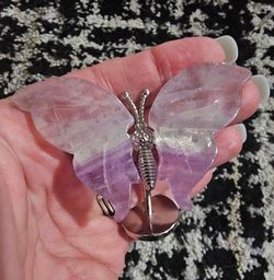 🦋 Crystals | Lavender Fluorite Butterfly Wings 🦋