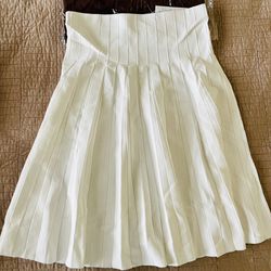 Two (2) White And Brown Skirts By Alispecials- Large (NEW)