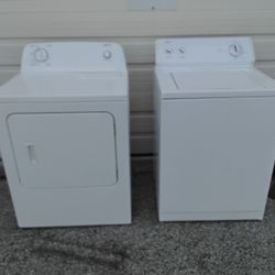 Nice White Washer And Electric Dryer Set OEM Very Clean And Like New. 