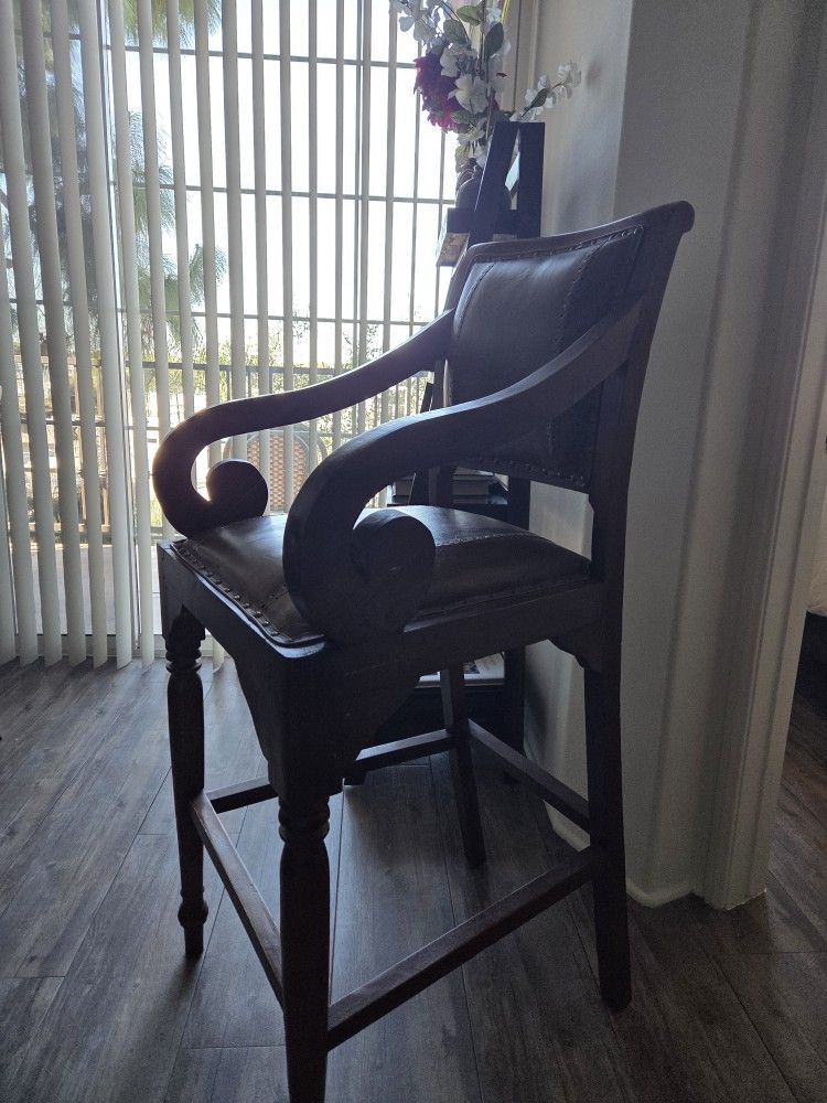 Spanish Leather Bar Stool